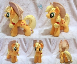 Size: 1280x1064 | Tagged: safe, artist:fire-topaz, character:applejack, species:earth pony, species:pony, clothing, cowboy hat, female, hat, irl, mare, photo, plushie, solo