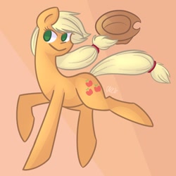Size: 1024x1024 | Tagged: safe, artist:flutternutpie, character:applejack, species:earth pony, species:pony, female, mare, no pupils, solo