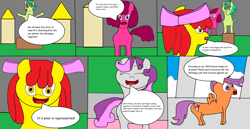Size: 5244x2696 | Tagged: safe, artist:coltfan97, character:apple bloom, character:sandbar, character:scootaloo, character:sweetie belle, species:pony, episode:the ending of the end, g4, my little pony: friendship is magic, season 9, 1000 hours in ms paint, comic