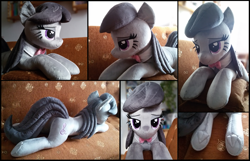 Size: 2047x1315 | Tagged: safe, artist:rosamariposacrafts, character:octavia melody, species:pony, irl, life size, photo, plushie, solo