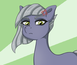 Size: 1261x1060 | Tagged: safe, artist:nathayro37, character:limestone pie, species:earth pony, species:pony, cross-popping veins, female, frown, limetsun pie, mare, solo, tsundere
