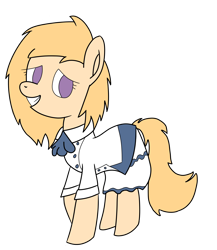 Size: 2304x2657 | Tagged: safe, artist:symphonydawn3, derpibooru original, oc, oc only, oc:jackie spectre, species:earth pony, species:pony, 2020 community collab, derpibooru community collaboration, clothing, female, grin, maid, shy, simple background, smiling, solo, steampunk, transparent background