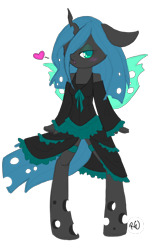 Size: 1024x1664 | Tagged: safe, artist:slightinsanity, character:queen chrysalis, species:anthro, species:unguligrade anthro, cute, cutealis, female, heart, simple background, solo, transparent background