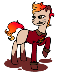 Size: 538x678 | Tagged: safe, artist:dragonflyfire8, artist:ponebox, oc, oc only, species:earth pony, species:pony, cigarette, clothing, collaboration, earth pony oc, female, mare, raised hoof, simple background, smoking, socks (coat marking), solo, transparent background