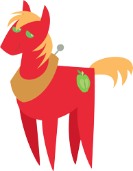 Size: 2000x2578 | Tagged: safe, artist:secret-asian-man, character:big mcintosh, species:earth pony, species:pony, male, pointy ponies, simple background, solo, stallion, transparent background, vector