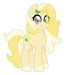 Size: 3036x3235 | Tagged: safe, artist:superanina, oc, oc only, oc:radler, species:earth pony, species:pony, 2020 community collab, derpibooru community collaboration, female, leaf, looking at you, mare, simple background, smiling, solo, standing, transparent background, vector