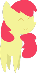 Size: 1544x3034 | Tagged: safe, artist:secret-asian-man, edit, editor:slayerbvc, character:apple bloom, species:earth pony, species:pony, accessory-less edit, female, filly, missing accessory, pointy ponies, simple background, solo, transparent background, vector, vector edit