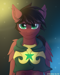 Size: 1804x2261 | Tagged: safe, artist:strafe blitz, oc, oc only, species:pegasus, species:pony, armor, gradient background, looking at you, solo