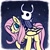 Size: 1280x1280 | Tagged: safe, artist:taika403, character:fluttershy, species:pegasus, species:pony, g4, crossover, cute, female, hollow knight, mare, night, night sky, no pupils, raised hoof, riding, shyabetes, sky, smiling