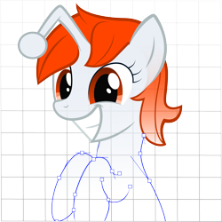 Size: 2099x2098 | Tagged: safe, artist:hellswolfeh, oc, oc only, oc:karma, species:pony, species:unicorn, avatar, clothing, connect the dots, female, mare, ponified, reddit, simple background, smiling, solo, transparent background, vector