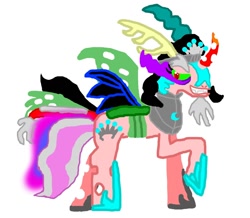 Size: 1486x1298 | Tagged: safe, artist:smashfan666, character:diamond tiara, character:discord, character:king sombra, character:nightmare moon, character:princess luna, character:queen chrysalis, oc, abomination, fusion, solo, stylistic suck, this isn't even my final form, tiara ultima, we have become one, what has magic done, xk-class end-of-the-world scenario