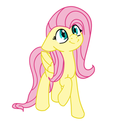 Size: 1080x1080 | Tagged: safe, artist:dark shadow, character:fluttershy, species:pegasus, species:pony, cute, female, floppy ears, mare, outline, shyabetes, simple background, smiling, solo, transparent background