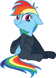 Size: 2028x2840 | Tagged: safe, artist:midnite99, character:rainbow dash, episode:read it and weep, g4, my little pony: friendship is magic, clothing, female, hoodie, simple background, smiling, smirk, solo, transparent background, vector