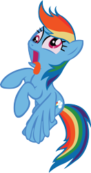Size: 1422x2690 | Tagged: safe, artist:midnite99, character:rainbow dash, episode:sweet and elite, g4, my little pony: friendship is magic, derp, female, flying, simple background, solo, tongue out, transparent background, vector