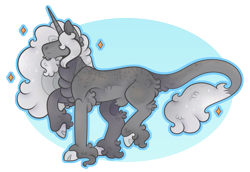 Size: 1489x1026 | Tagged: safe, artist:snootsnooter, oc, oc only, oc:pablo, species:classical unicorn, species:pony, species:unicorn, snootverse, cloven hooves, digital art, leonine tail, simple background, transparent background, unshorn fetlocks