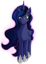 Size: 1149x1600 | Tagged: safe, artist:nathayro37, character:princess luna, species:alicorn, species:pony, blushing, cute, ear fluff, female, looking at you, lunabetes, mare, simple background, solo, transparent background