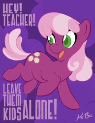 Size: 600x776 | Tagged: safe, artist:kevinbolk, character:cheerilee, species:earth pony, species:pony, g4, another brick in the wall, colored pupils, female, happy, mare, metal, photoshop, pink floyd, rock, solo, song reference, the wall