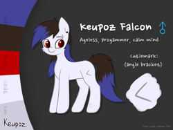 Size: 2048x1536 | Tagged: safe, artist:keupoz, oc, oc only, oc:keupoz, species:earth pony, species:pony, male, piercing, reference sheet, simple background, text