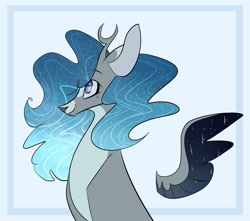 Size: 1280x1130 | Tagged: safe, artist:arirain, oc, oc only, parent:princess luna, species:deer, ethereal mane, ethereal wings, freckles, magical lesbian spawn, offspring, original species, parent:alice the reindeer, parents:alicuna, solo, wings
