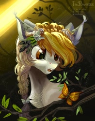 Size: 1280x1636 | Tagged: safe, artist:teaflower300, oc, oc only, species:pony, butterfly, female, mare, solo