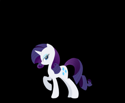 Size: 1100x900 | Tagged: safe, artist:sorckylo, character:rarity, species:pony, species:unicorn, g4, black background, female, mare, raised hoof, simple background, solo