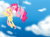 Size: 1260x920 | Tagged: safe, artist:sorckylo, character:fluttershy, character:pinkie pie, species:earth pony, species:pegasus, species:pony, ship:flutterpie, g4, balloon, cloud, female, floating, flying, lesbian, mare, shipping, sky, then watch her balloons lift her up to the sky