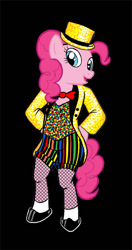 Size: 323x612 | Tagged: safe, artist:rabbi-tom, species:earth pony, species:pony, bipedal, clothing, columbia, crossover, female, mare, rocky horror picture show, solo