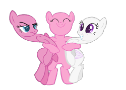 Size: 1087x778 | Tagged: safe, artist:icy wings, artist:sakyas-bases, oc, oc only, species:earth pony, species:pony, base, bipedal, earth pony oc, eyelashes, eyes closed, grin, hug, simple background, smiling, transparent background, unamused