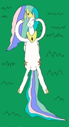 Size: 1091x1997 | Tagged: safe, artist:red-supernova64, character:princess celestia, female, grass, relaxing, smiling, solo