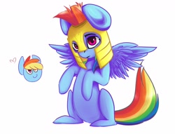 Size: 1280x976 | Tagged: safe, artist:littlemoshi, character:rainbow dash, species:pegasus, species:pony, armor, cute, dashabetes, female, helmet, mare, royal guard armor, simple background, sitting, solo, white background