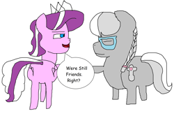 Size: 3868x2572 | Tagged: safe, artist:coltfan97, character:diamond tiara, character:silver spoon, 1000 hours in ms paint, butt, dialogue, just friends, plot, plot pair, speech bubble
