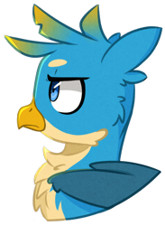 Size: 900x1230 | Tagged: safe, artist:pointdelta, character:gallus, species:griffon, bust, male, portrait, profile, simple background, solo, transparent background