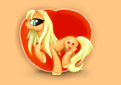Size: 4960x3508 | Tagged: safe, artist:itchystomach, character:applejack, species:earth pony, species:pony, apple, food, orange