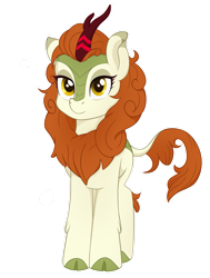 Size: 981x1298 | Tagged: safe, artist:nathayro37, character:autumn blaze, species:kirin, awwtumn blaze, cloven hooves, cute, female, looking at you, mare, simple background, solo, transparent background