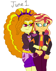 Size: 1280x1610 | Tagged: safe, artist:horroraceman93, character:adagio dazzle, character:sunset shimmer, ship:sunsagio, my little pony:equestria girls, female, hug, lesbian, pride month, shipping, simple background, transparent background, tumblr