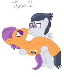 Size: 1280x1543 | Tagged: safe, artist:horroraceman93, character:rumble, character:tender taps, species:pony, bridal carry, carrying, colt, flying, gay, male, rumbletaps, shipping, simple background, transparent background