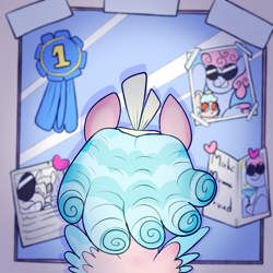 Size: 1024x1024 | Tagged: safe, artist:ch0c0butt, character:cozy glow, back, mirror