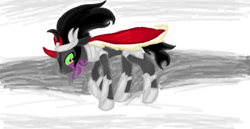 Size: 1062x548 | Tagged: safe, artist:sessomesmaru, character:king sombra, species:pony, species:unicorn, male, snow, solo, sombra's cape, stallion