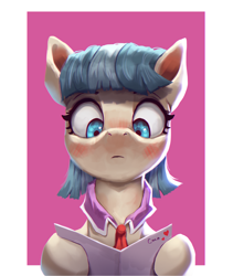 Size: 2150x2550 | Tagged: safe, artist:vanillaghosties, character:coco pommel, species:earth pony, species:pony, newbie artist training grounds, atg 2020, blushing, female, hoof hold, letter, love letter, mare, reading, solo