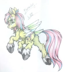 Size: 1080x1199 | Tagged: safe, artist:creature.exist, character:fluttershy, species:pegasus, species:pony, colored wings, female, fluffy, hooves, photo, solo, wings