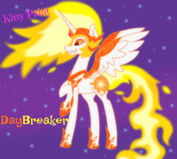 Size: 1874x1679 | Tagged: safe, artist:kittypaint08, artist:kittypaintyt, character:daybreaker, character:princess celestia, species:alicorn, species:pony, female, mane of fire, solo