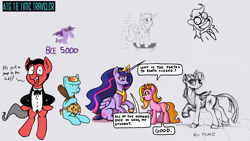 Size: 1920x1080 | Tagged: safe, artist:hellpony, character:luster dawn, character:rainbow dash, character:twilight sparkle, character:twilight sparkle (alicorn), species:alicorn, species:pony, newbie artist training grounds, episode:the last problem, g4, my little pony: friendship is magic, atg 2020, older, older twilight, princess twilight 2.0