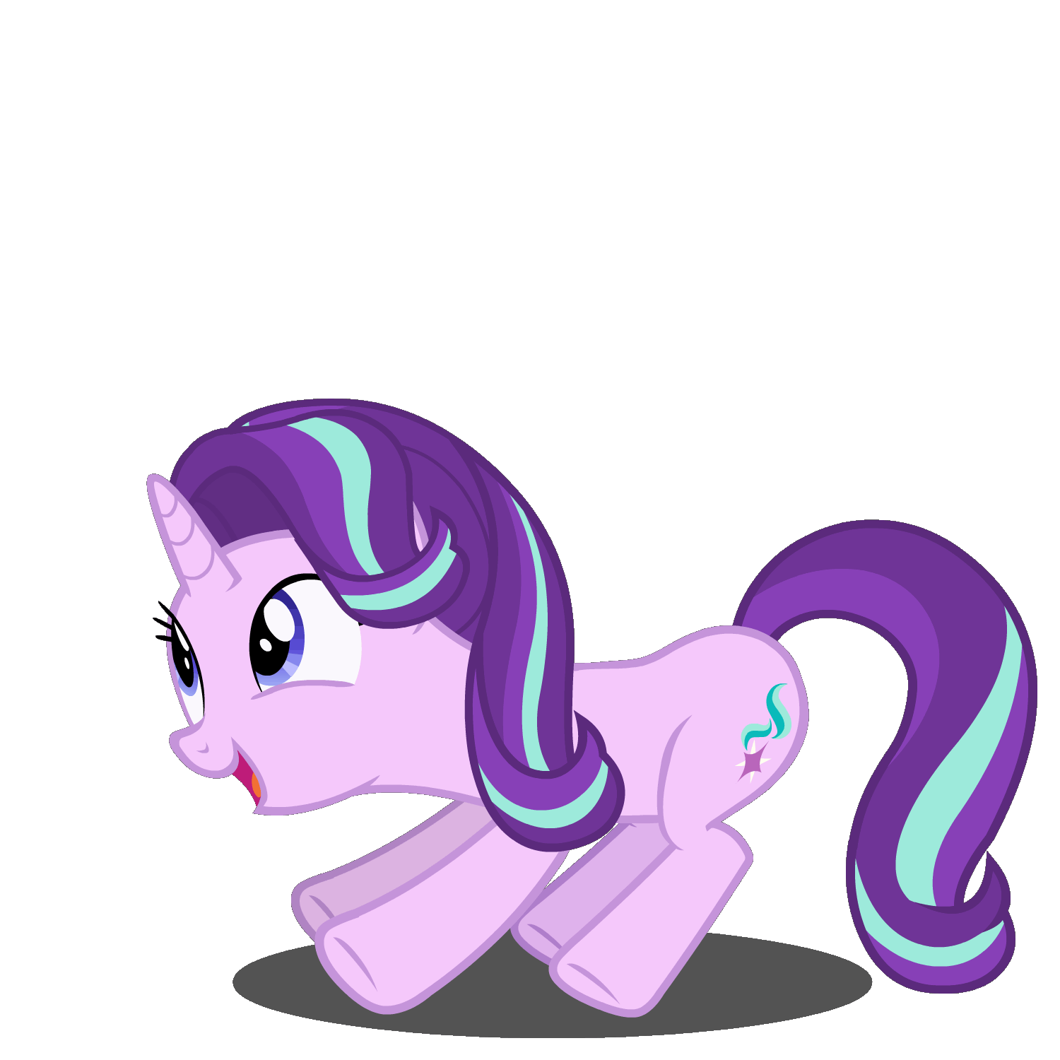 Size: 1500x1500 | Tagged: safe, artist:duskyzombie, derpibooru original, character:starlight glimmer, species:pony, species:unicorn, episode:uncommon bond, g4, my little pony: friendship is magic, animated, cute, eyes closed, female, glimmerbetes, invisible stallion, looking up, mare, open mouth, out of context, simple background, smiling, solo, stretching, transparent background