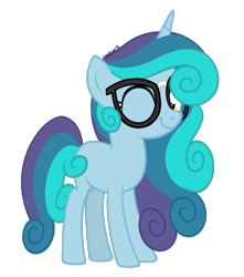 Size: 1325x1500 | Tagged: safe, artist:leaficun3, oc, oc:everfree, species:pony, species:unicorn, female, glasses, one eye closed, simple background, solo, teenager, transparent background, wink