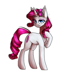 Size: 1035x1161 | Tagged: safe, artist:paintpalet35, character:rarity, species:pony, species:unicorn, corrupted, elements of insanity, female, mare, rarifruit, simple background, solo, transparent background