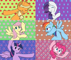 Size: 2732x2304 | Tagged: safe, artist:syscod, character:applejack, character:fluttershy, character:pinkie pie, character:rainbow dash, character:rarity, character:twilight sparkle, character:twilight sparkle (alicorn), species:alicorn, species:pony, keep your hands off eizouken