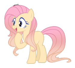 Size: 1574x1422 | Tagged: safe, artist:leaficun3, character:fluttershy, species:earth pony, species:pegasus, species:pony, g4, alternate design, earth pony fluttershy, female, race swap, simple background, solo, transparent background