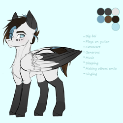 Size: 2160x2160 | Tagged: safe, artist:dawndream2003, oc, oc:silver spark, species:pegasus, species:pony, g4, male, solo, stallion, two toned wings, wings