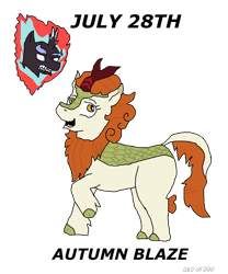 Size: 1000x1200 | Tagged: safe, artist:eunos, character:autumn blaze, species:kirin, episode:sounds of silence, g4, my little pony: friendship is magic, digital art, female, leonine tail, nirik, simple background, smiling, solo, transparent background