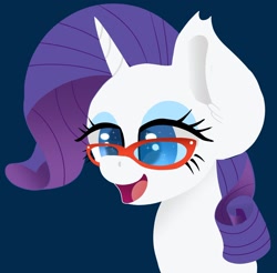 Size: 1920x1893 | Tagged: safe, artist:windykirin, character:rarity, species:pony, species:unicorn, g4, female, glasses, lineless, mare, simple background, solo